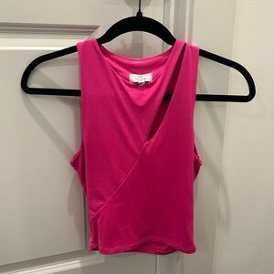 Stylish Pink Wrap Tank Top